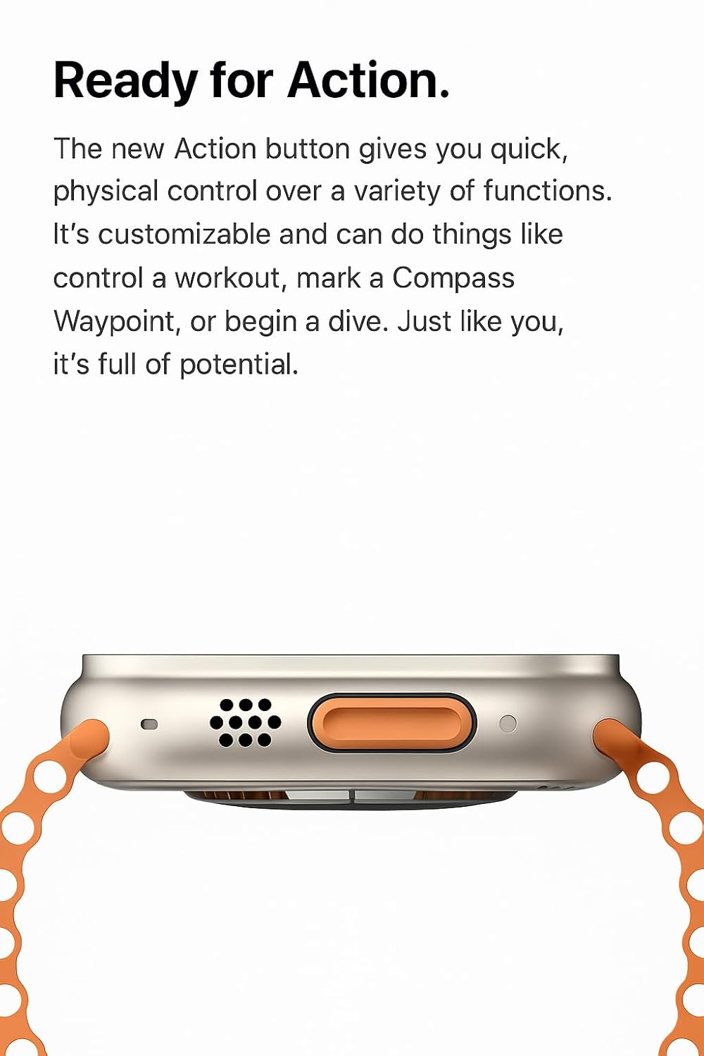 T900 Ultra Smart Watch | 2.09" Infinite Display with Wireless Charging | Ocean Silicone Band | Bluetooth Calling, Fitness Tracker with Heart Rate Monitor (Orange)