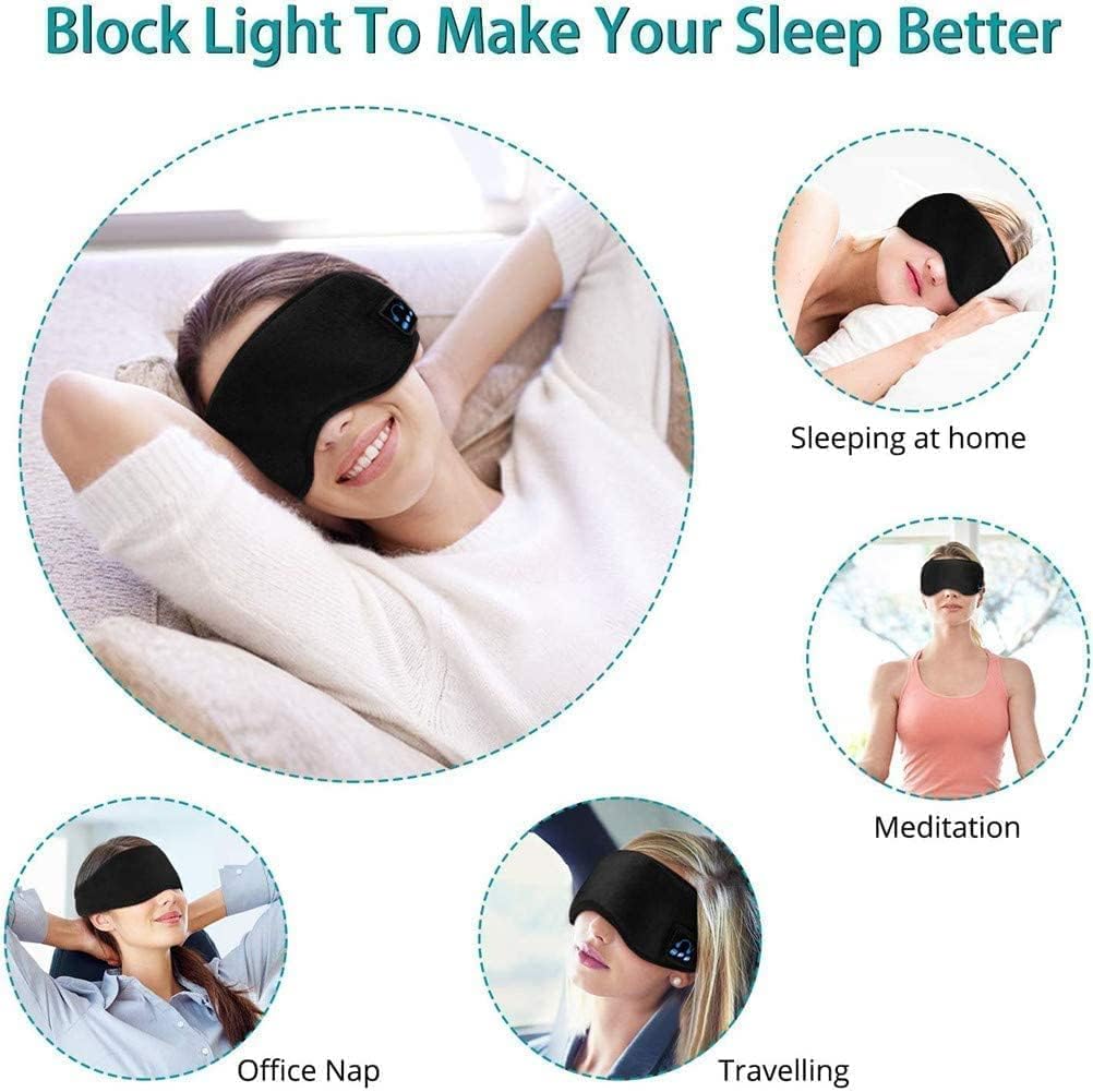 MG SALESS Bluetooth Sleeping Eye Mask Wireless Music Sleeping Headphones for Side Sleepers Sleep Mask with Headphones Wireless Music Eye Mask Sleep Headphones Bluetooth.