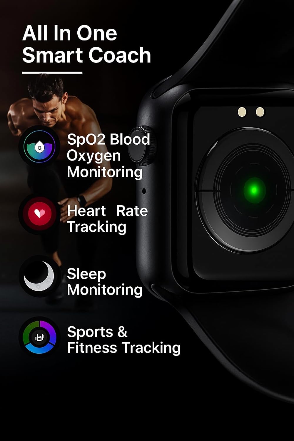 T900 Ultra Smart Watch | 2.09" Infinite Display with Wireless Charging | Ocean Silicone Band | Bluetooth Calling, Fitness Tracker with Heart Rate Monitor (Orange)