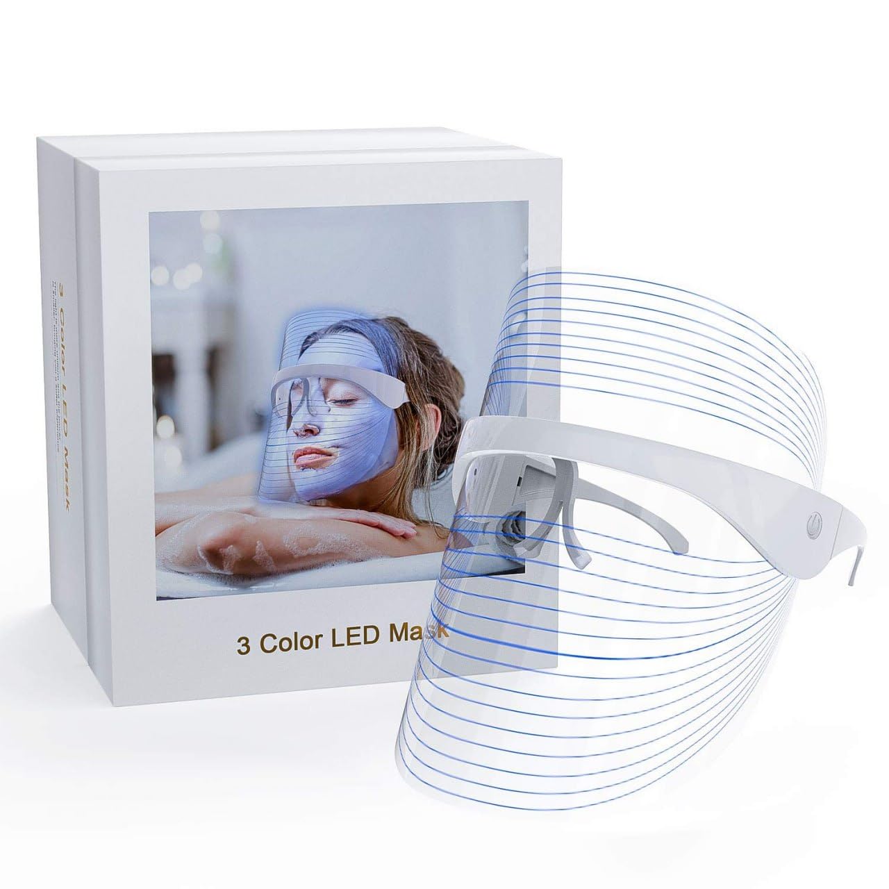 MILOMANIYA LED Beauty Mask | Unisex 3 In 1 LED Beauty Face Mask | Anti Acne & Anti Aging Face Mask | Skin Rejuvenation Mask | Dynamic LED Light Facial Mask (UNISEX)