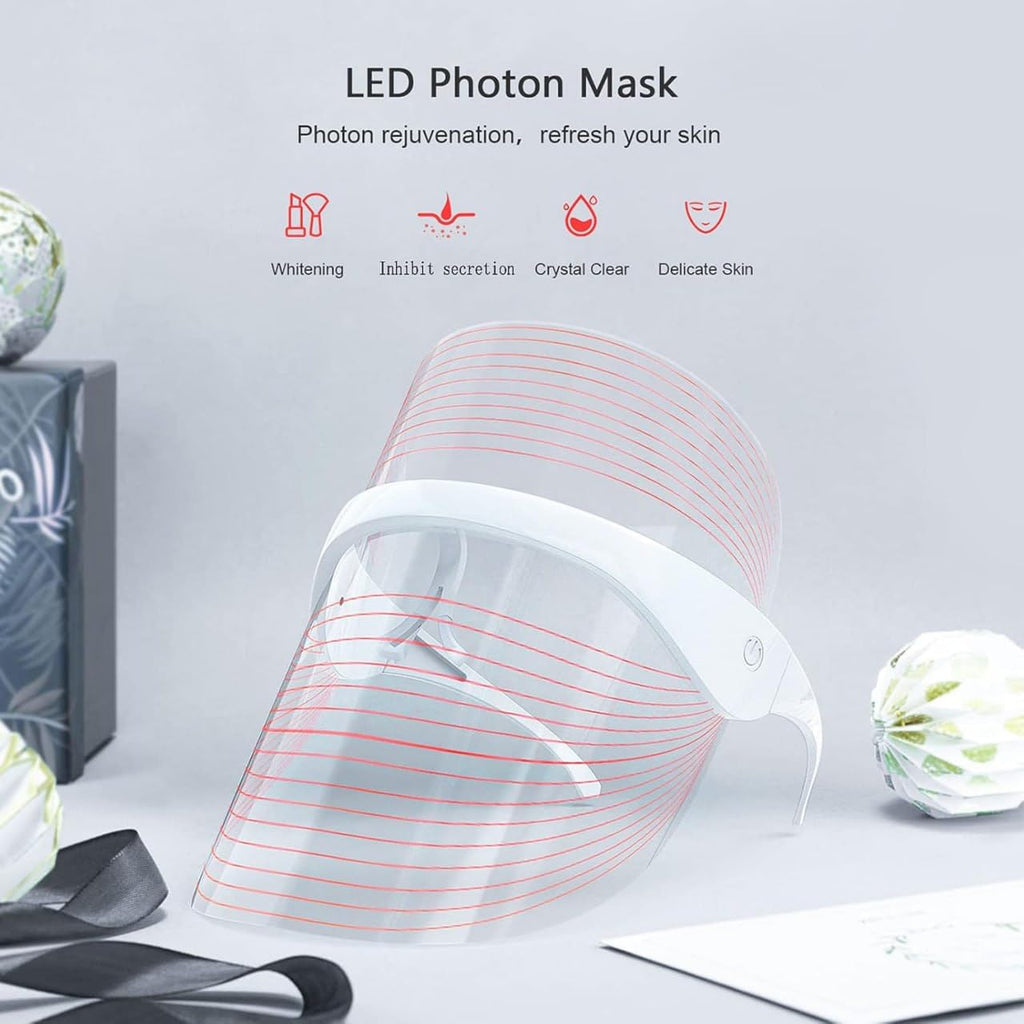 MILOMANIYA LED Beauty Mask | Unisex 3 In 1 LED Beauty Face Mask | Anti Acne & Anti Aging Face Mask | Skin Rejuvenation Mask | Dynamic LED Light Facial Mask (UNISEX)