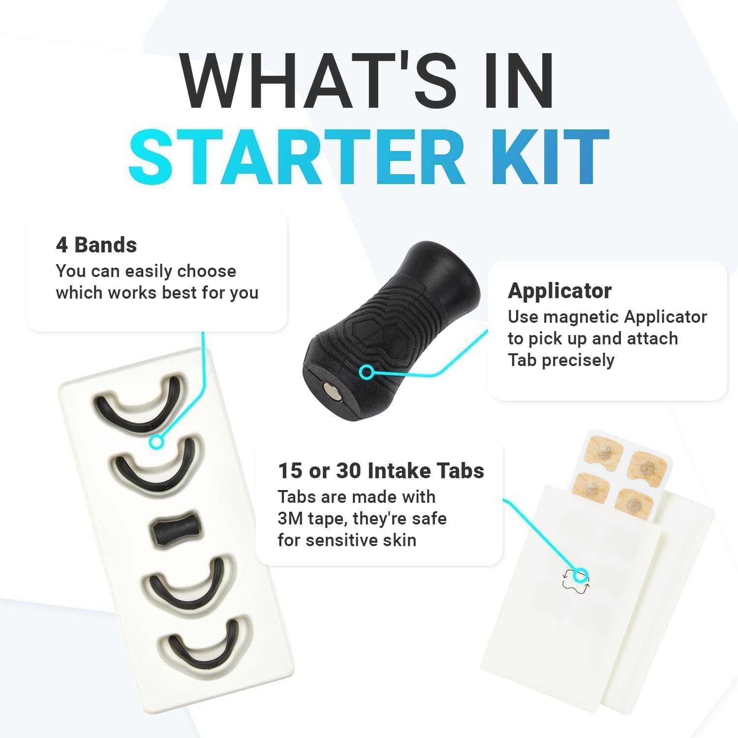 PANCA Magnetic Nose Strips & Nasal Dilator Kit | Anti Snoring Device for Sleep | 15 Magnet Pads, 4 Reusable Silicone Clips, Applicator | Non-Invasive Breathing Support for Men Women