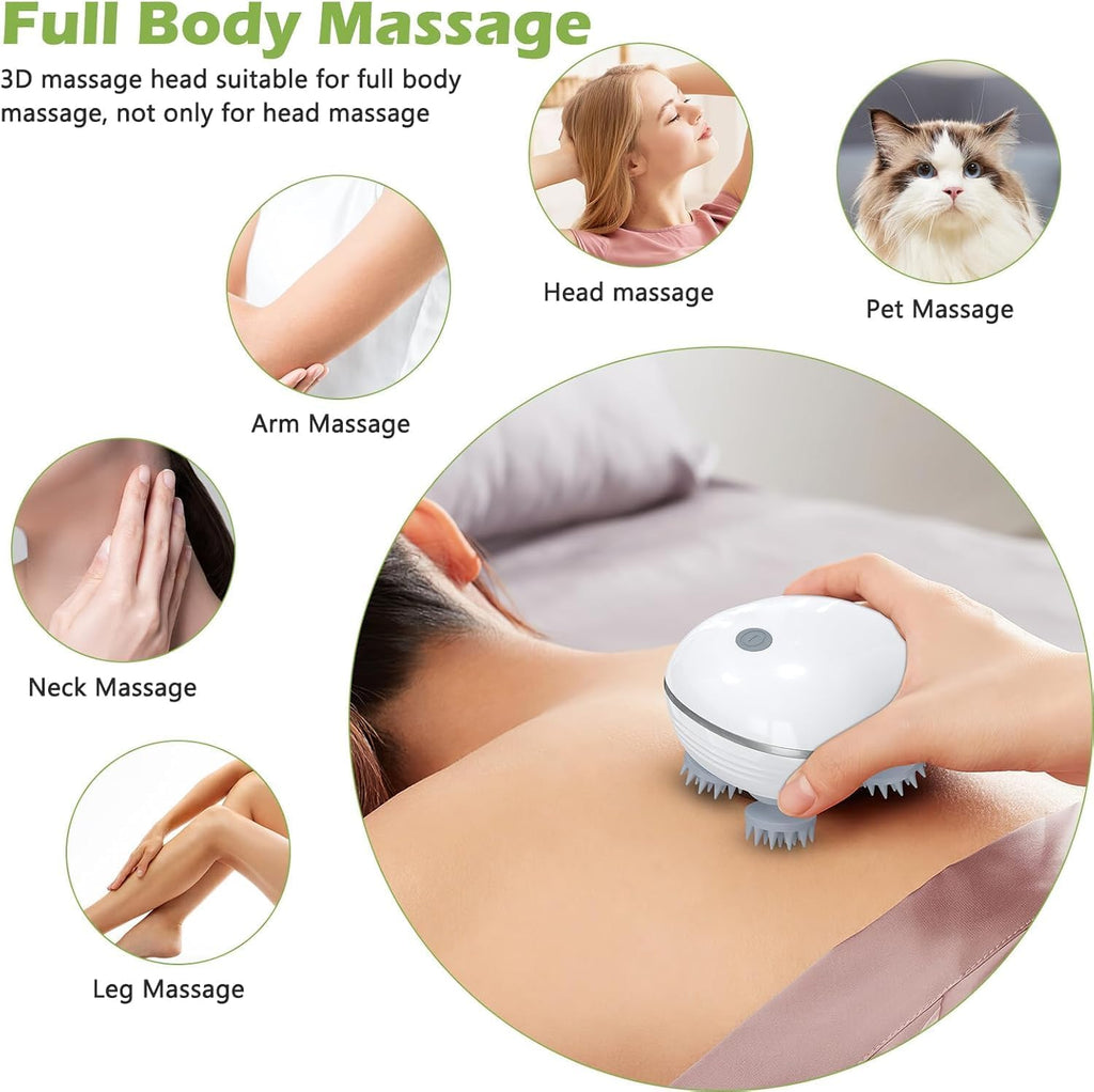 Keiby Citom Electric Head, Scalp Massager | Advance Red Light Therapy for Boost Growth Fall Control Therapy | 3 Speed Mode Handheld,Portable,Scalp Scratcher Body Massage for Growth,Deep Clean & Stress Relaxation